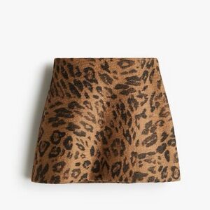 Leopard Print Mini Skirt